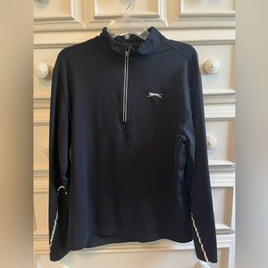Slazenger Black Mens Medium Quarterzip